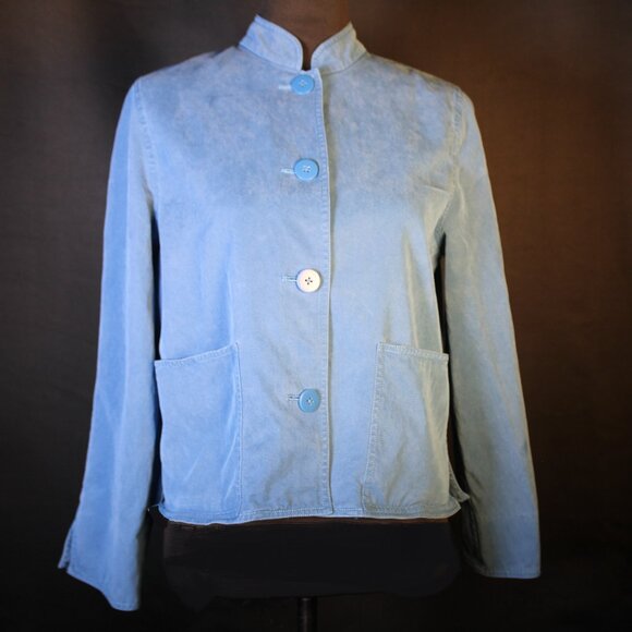 Acorn Jackets & Blazers - Blue Acorn Jacket with Mandarin/Nehru Collar, Size Medium